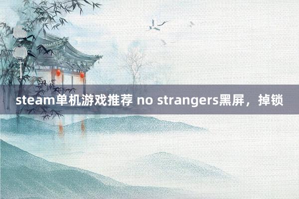 steam单机游戏推荐 no strangers黑屏，掉锁