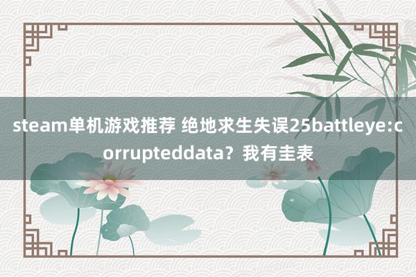 steam单机游戏推荐 绝地求生失误25battleye:corrupteddata？我有圭表