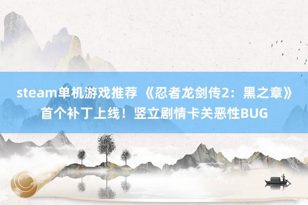 steam单机游戏推荐 《忍者龙剑传2：黑之章》首个补丁上线！竖立剧情卡关恶性BUG