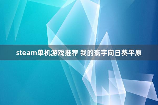 steam单机游戏推荐 我的寰宇向日葵平原