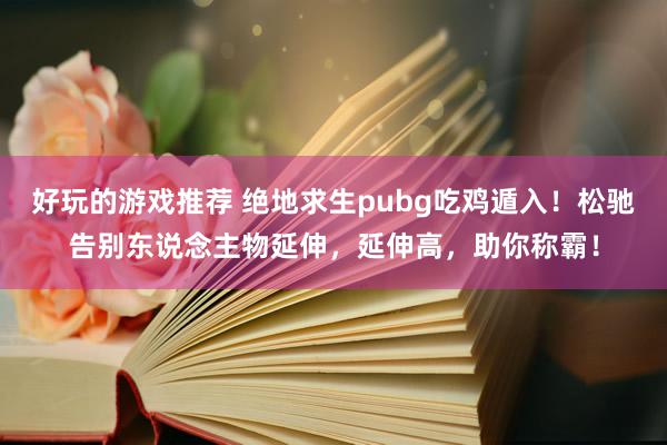 好玩的游戏推荐 绝地求生pubg吃鸡遁入！松驰告别东说念主物延伸，延伸高，助你称霸！